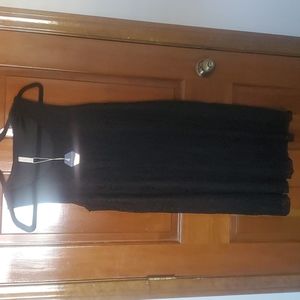 Pink Blush Maternity black lace dress